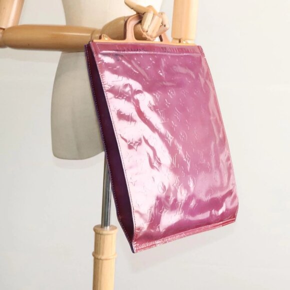 LOUIS VUITTON Monogram Vernis Stanton Tote Bag Purple Viole M91079 Auth KD074 - Picture 15 of 16